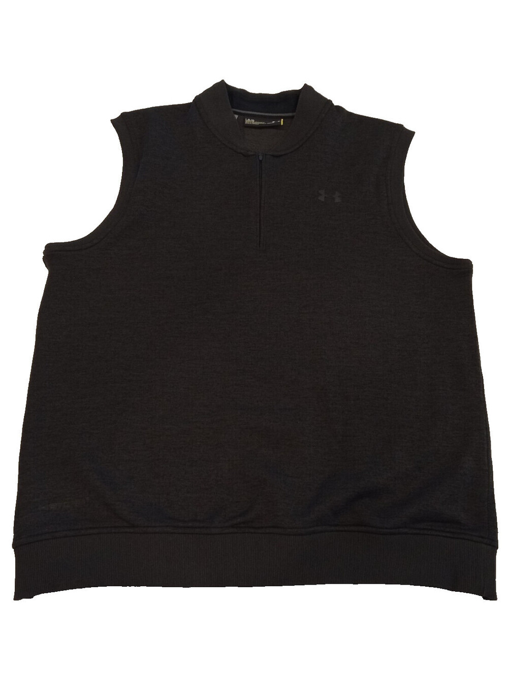 Under Armour Storm Sweaterfleece Vest Mens Large Black 1/4 Zip Vest Gilet L